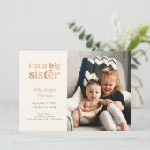 Ich bin eine große Schwester (neutrales) Foto Gebu Ankündigung (Stehend Vorderseite)