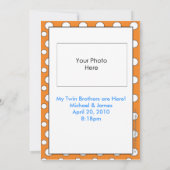 Ich bin eine große Schwester (Zwillingsknaben) Ank Ankündigung (Rückseite)