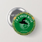 Ich bin eine grüne Hexe! Button (Vorne & Hinten)