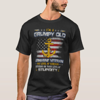 Ich bin eine gruselige U-Boot-Veteran-U-Boot-Flagg T-Shirt