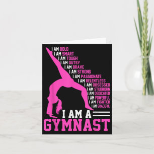 Ich bin eine Gymnastikmotivation Handstand Gymnast Karte