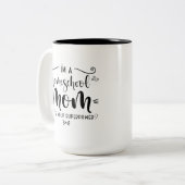 Ich bin eine häusliche Mama Was ist deine Supermac Zweifarbige Tasse (Vorderseite Links)