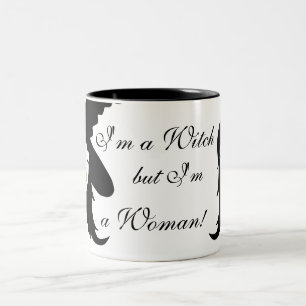 Ich bin eine Hexe, aber ich bin ein Woman_mug Zweifarbige Tasse