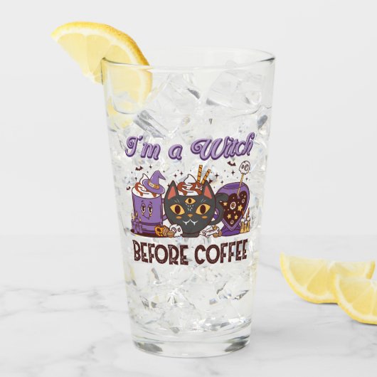 Ich bin eine Hexe vor dem Kaffee Glas (Vorderseite Ice)