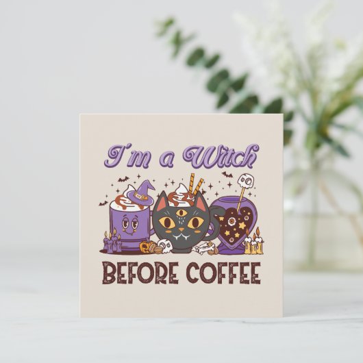 Ich bin eine Hexe vor dem Kaffee - Kaffee lange (Stehend Vorderseite)