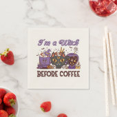 Ich bin eine Hexe vor dem Kaffee - Kaffee lange Serviette (Beispiel)