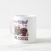 Ich bin eine Hexe vor dem Kaffee Kaffeetasse (Vorderseite Links)