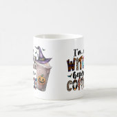 Ich bin eine Hexe vor dem Kaffee Niedliches sonnig Kaffeetasse (Mittel)