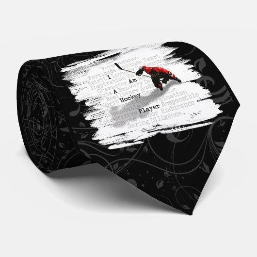 Ich bin eine Hockey-Player-Krawatte Krawatte (Gerollt)