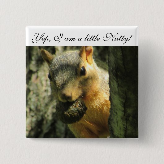 Ich bin eine humorvolle Eichhörnchentaste Button (Vorderseite)