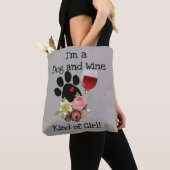 Ich bin eine Hunde-und Wein-Art Tasche (Von Nahem)