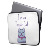 Ich bin eine Indoor Cat Funny Spaß Cat Lover Laptopschutzhülle (Vorderseite Links)