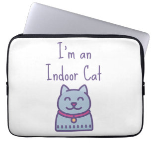 Ich bin eine Indoor Cat Funny Spaß Cat Lover Laptopschutzhülle
