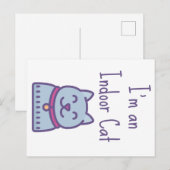 Ich bin eine Indoor Cat Funny Spaß Cat Lover Postkarte (Vorne/Hinten)