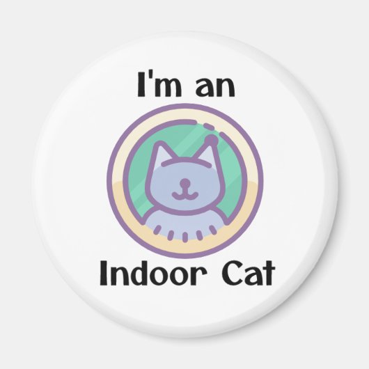 Ich bin eine Indoor-Katze Magnet (Vorne)