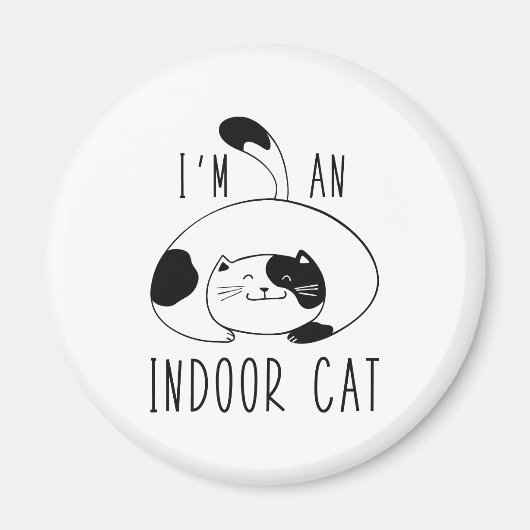 Ich bin eine Indoor-Katze Magnet (Vorne)