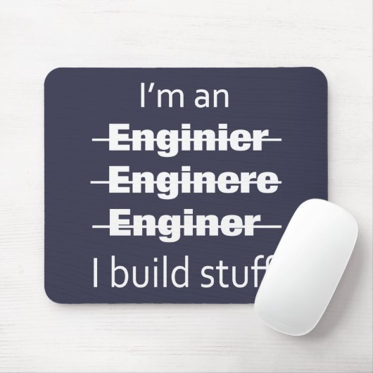 Ich bin eine Ingenieur-Mausunterlage Mousepad (Mit Mouse)