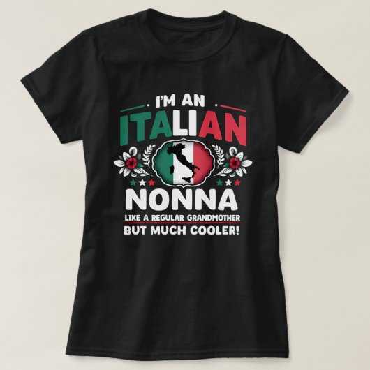 Ich bin eine italienische Nonna T-Shirt (Design vorne)