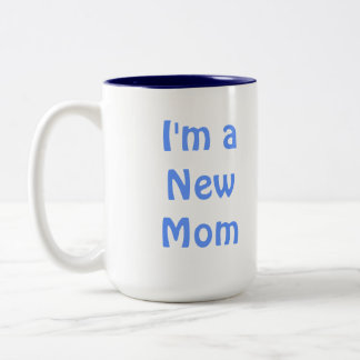 Ich bin eine junge Mutter. Blau Zweifarbige Tasse