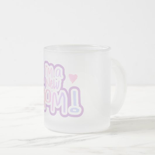 Ich bin eine Junge Mutter, Tshirts und Geschenke Mattglastasse (VorderseiteRechts)