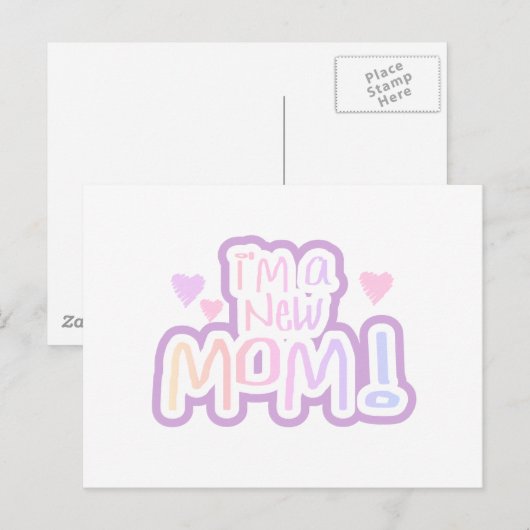 Ich bin eine Junge Mutter, Tshirts und Geschenke Postkarte (Vorne/Hinten)