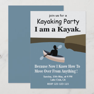 Ich bin eine Kajak Kajaking Party Einladung