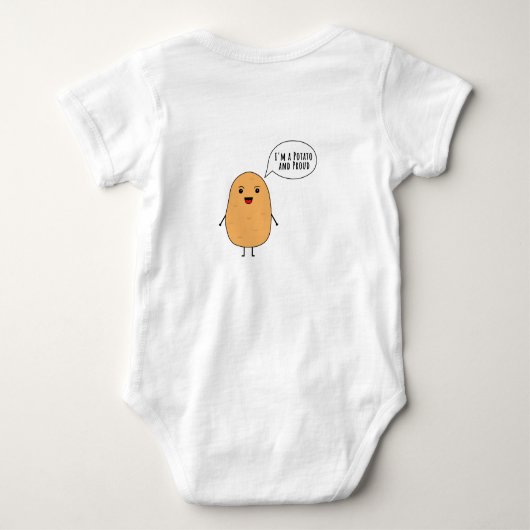 Ich bin eine Kartoffel und stolz Baby Strampler (Rückseite)