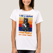 Ich bin eine Katzenschwester, die ich Leute erstic T-Shirt (Vorderseite)