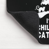 Ich bin eine kinderlose Katzen-Hexe Mousepad (Ecke)
