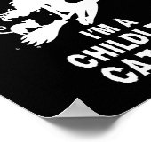 Ich bin eine kinderlose Katzen-Hexe Poster (Ecke)
