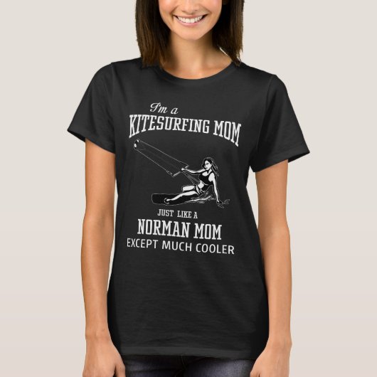 Ich bin eine KITESURFING-Mama T-Shirt (Vorderseite)