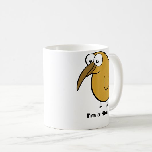Ich bin eine Kiwi Kaffeetasse (VorderseiteRechts)