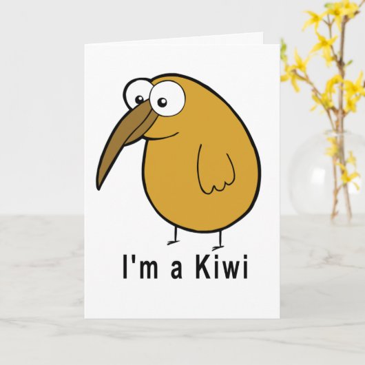 Ich bin eine Kiwi Karte (Gelbe Blume)