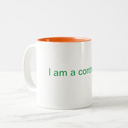 Ich bin eine kontraproduktive Tasse (Vorderseite Links)