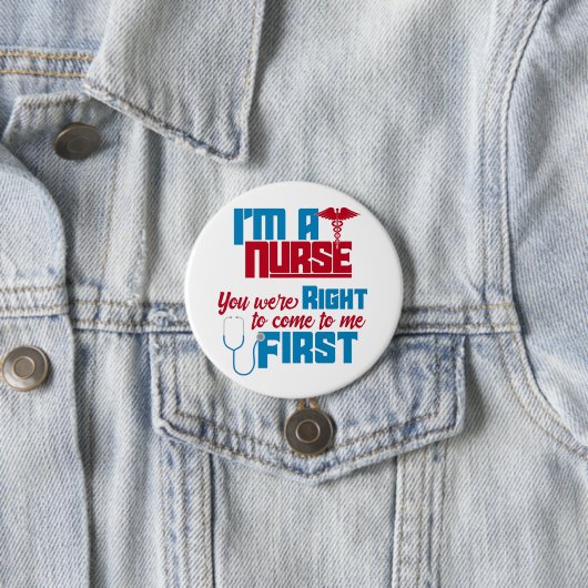 Ich bin eine Krankenschwester, die du gleich in ei Button (Beispiel)