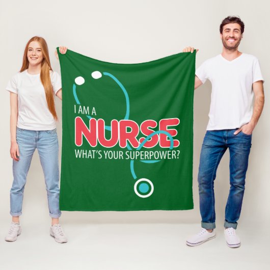 Ich bin eine Krankenschwester Fleecedecke (Beispiel)