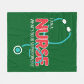 Ich bin eine Krankenschwester Fleecedecke (Vorderseite (Horizontal))