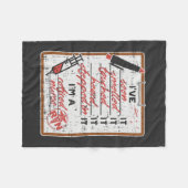 Ich bin eine Krankenschwester Fleecedecke (Vorderseite (Horizontal))