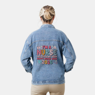 Ich bin eine Krankenschwester Frohe Krankenpflegew Jeansjacke