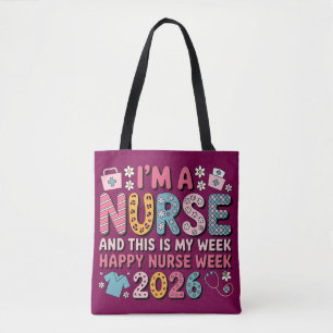 Ich bin eine Krankenschwester Frohe Krankenschwest Tasche