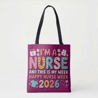 Ich bin eine Krankenschwester Frohe Krankenschwest Tasche