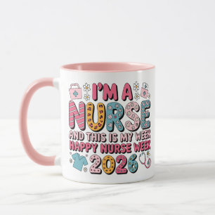 Ich bin eine Krankenschwester Frohe Krankenschwest Tasse