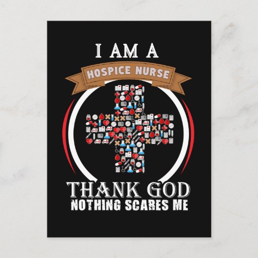 Ich bin eine Krankenschwester, Gott sei Dank macht Postkarte (Vorderseite)