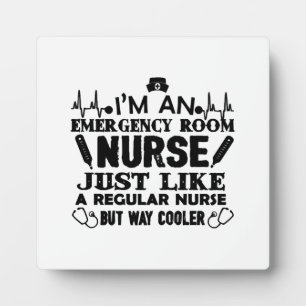 Ich bin eine Krankenschwester im Notfall Fotoplatte