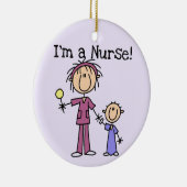 Ich bin eine Krankenschwester-T - Shirts und Keramikornament (Rechts)