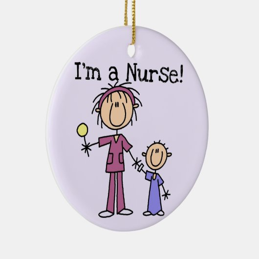 Ich bin eine Krankenschwester-T - Shirts und Keramikornament (Rechts)