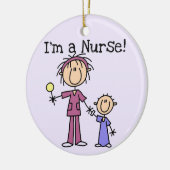 Ich bin eine Krankenschwester-T - Shirts und Keramikornament (Links)