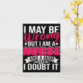 Ich bin eine Krankenschwester und eine Mutter, fro Karte (Gelbe Blume)