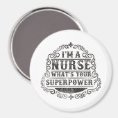 Ich bin eine Krankenschwester, was deine Supermach Magnet (Vorderseite/Rückseite)