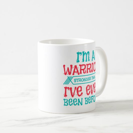 Ich bin eine Krieger-Tasse Kaffeetasse (VorderseiteRechts)